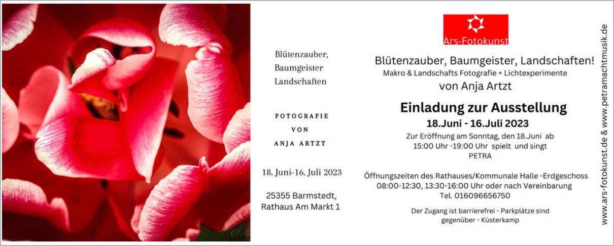 Fotoausstellung Blütenzauber von Anja Arzt