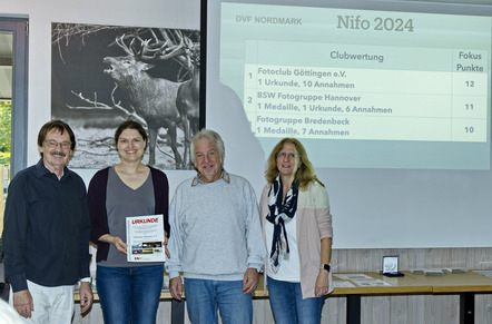 NIFO 2024 - Preisverleihung - Gewinner der Clubwertung Fotoclub Göttingen